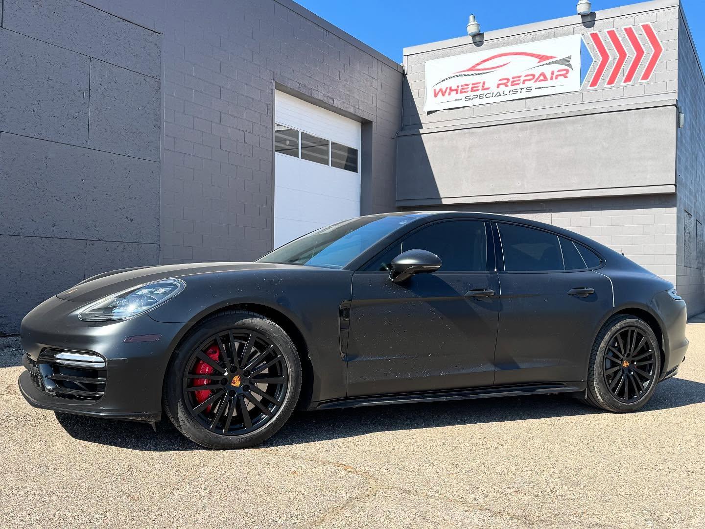 Porsche Panamera outside the Ferndale shop